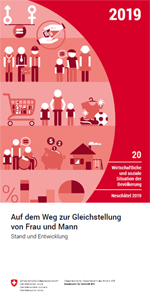 Titelbild der Broschüre Gleichstellung von Frau und Mann: Taschenstatistik 2019